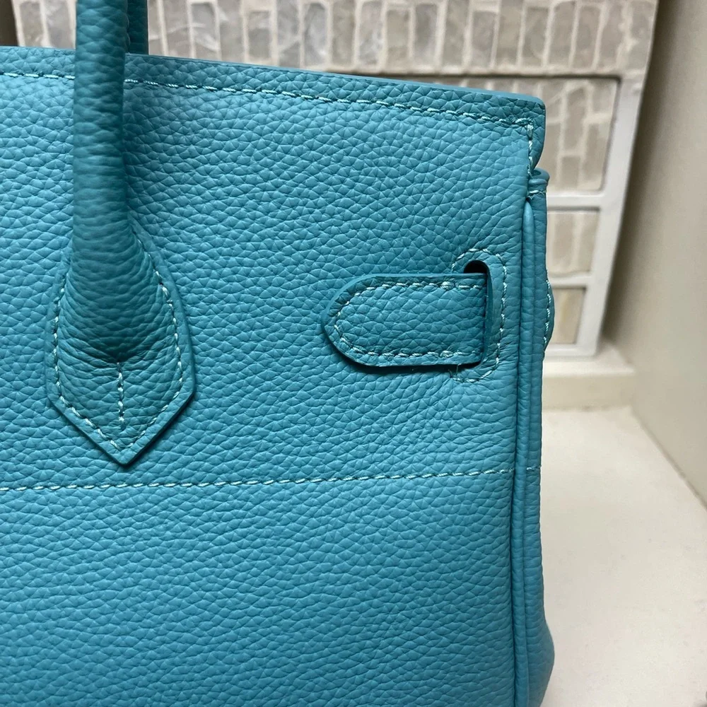 Elegant Turquoise Handbag-East West - Picture 5 of 6